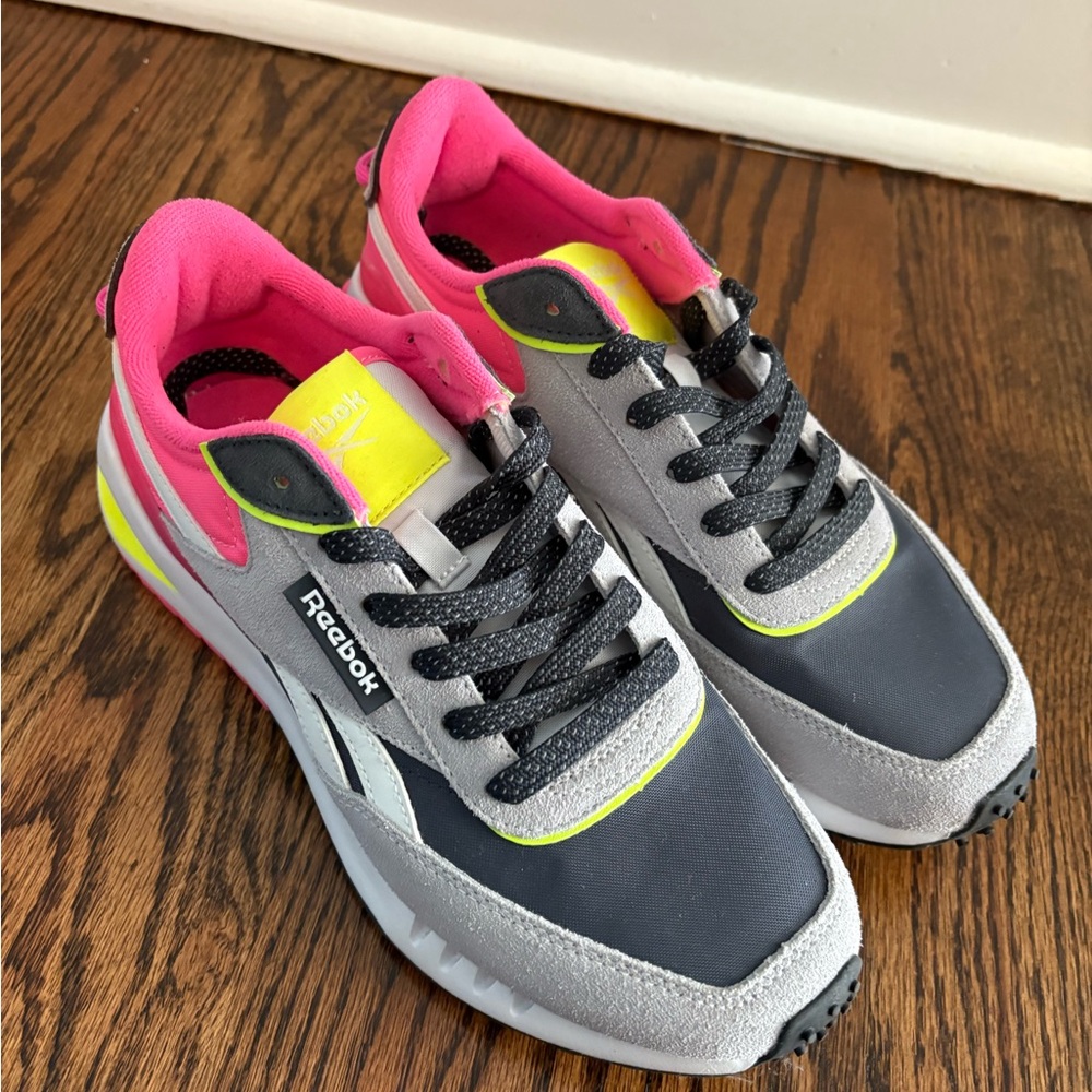 Reebok Neon Pink and Gray Athletic Shoes